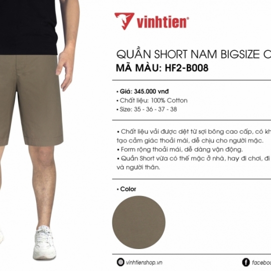 Quần Short Kaki Vải Dù - B008