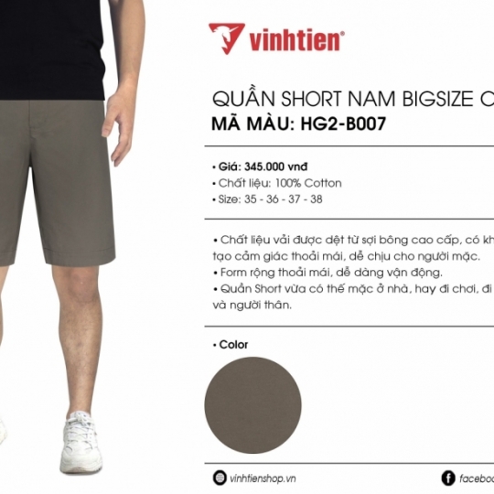 Quần Short Kaki Vải Dù - B007