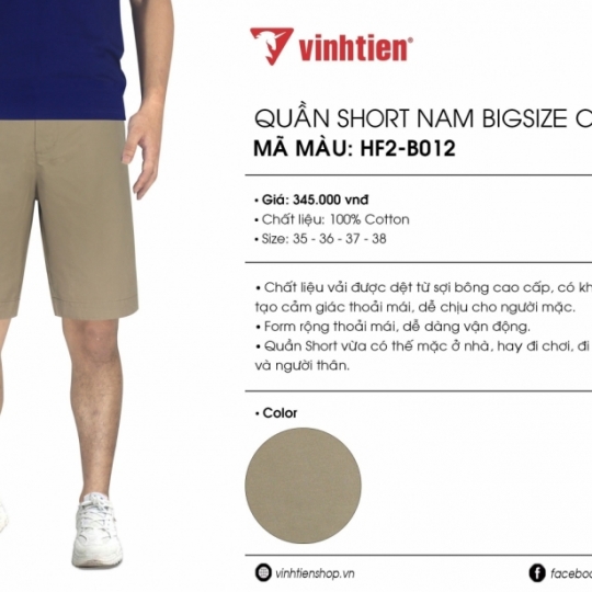 Quần Short Kaki Vải Dù - B012