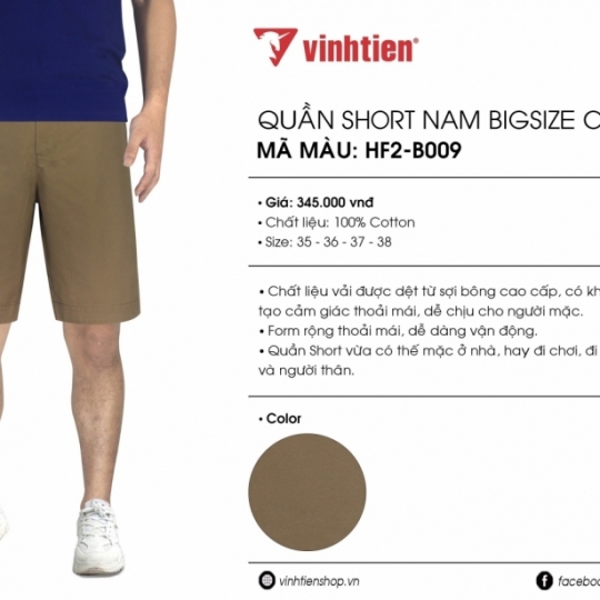 Quần Short Kaki Vải Dù - B009