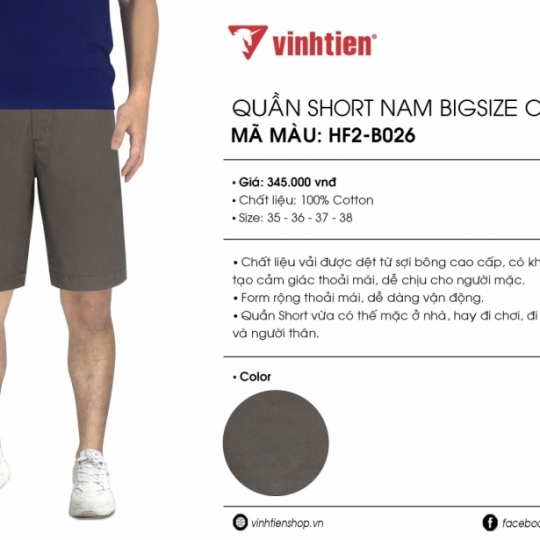 Quần Short Kaki Vải Dù - B026